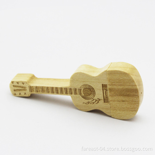Wooden Guitar USB Flash Drive Bamboo Guitar Pen Drive (UW35)